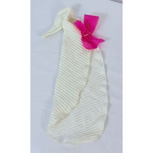 VTG Barbie Superstar White One Shoulder Dress Gown Day to Night 1984 Genuine
